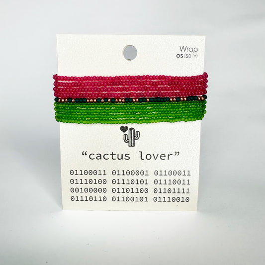 "cactus lover" UpCode Necklace / Bracelet Wrap
