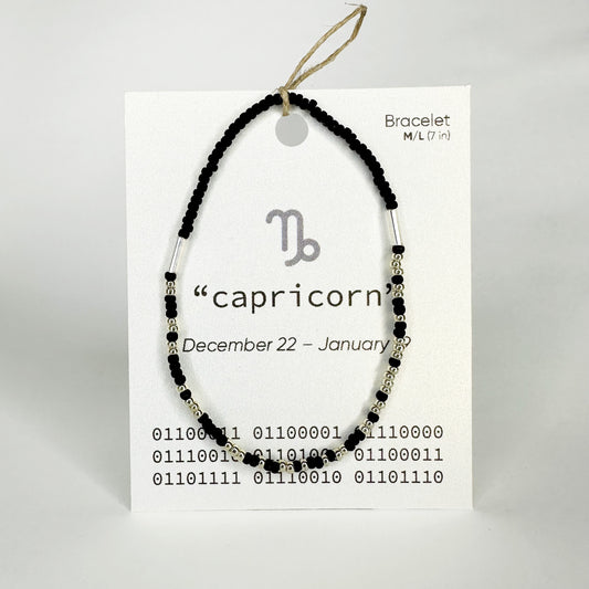 Capricorn Binary Code Bracelet