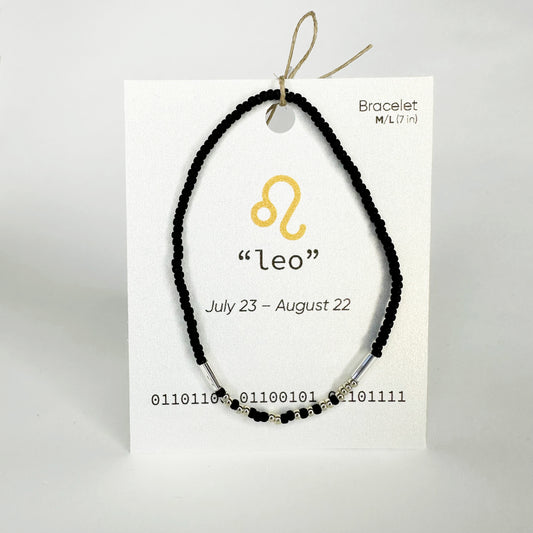Leo Binary Code Bracelet