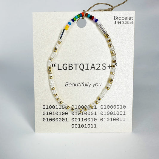 "lgbtqia2s+" Binary Code Bracelet