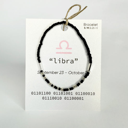 Libra Binary Code Bracelet