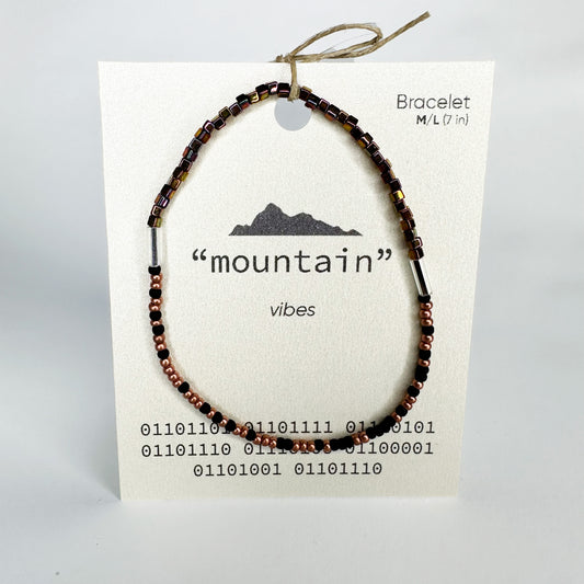 "mountain" Binary Code Bracelet