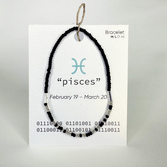 Pisces Binary Code Bracelet