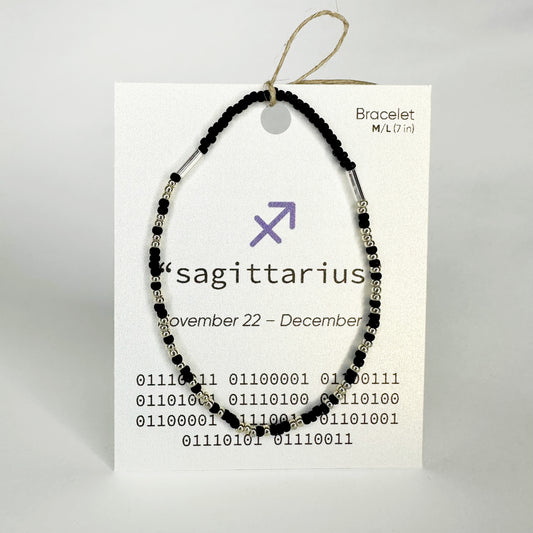 Sagittarius Binary Code Bracelet