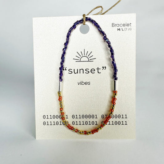 "sunset" Binary Code Bracelet