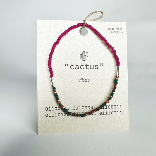 "cactus" Binary Code Bracelet