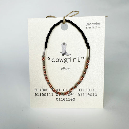 "cowgirl" Binary Code Bracelet