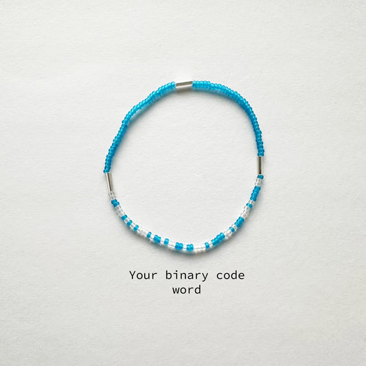 Custom Word Binary Code Bracelet
