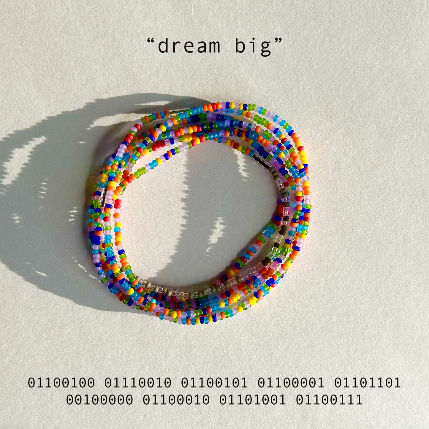 "Dream Big" Rainbow UpCode Necklace/Bracelet Wrap