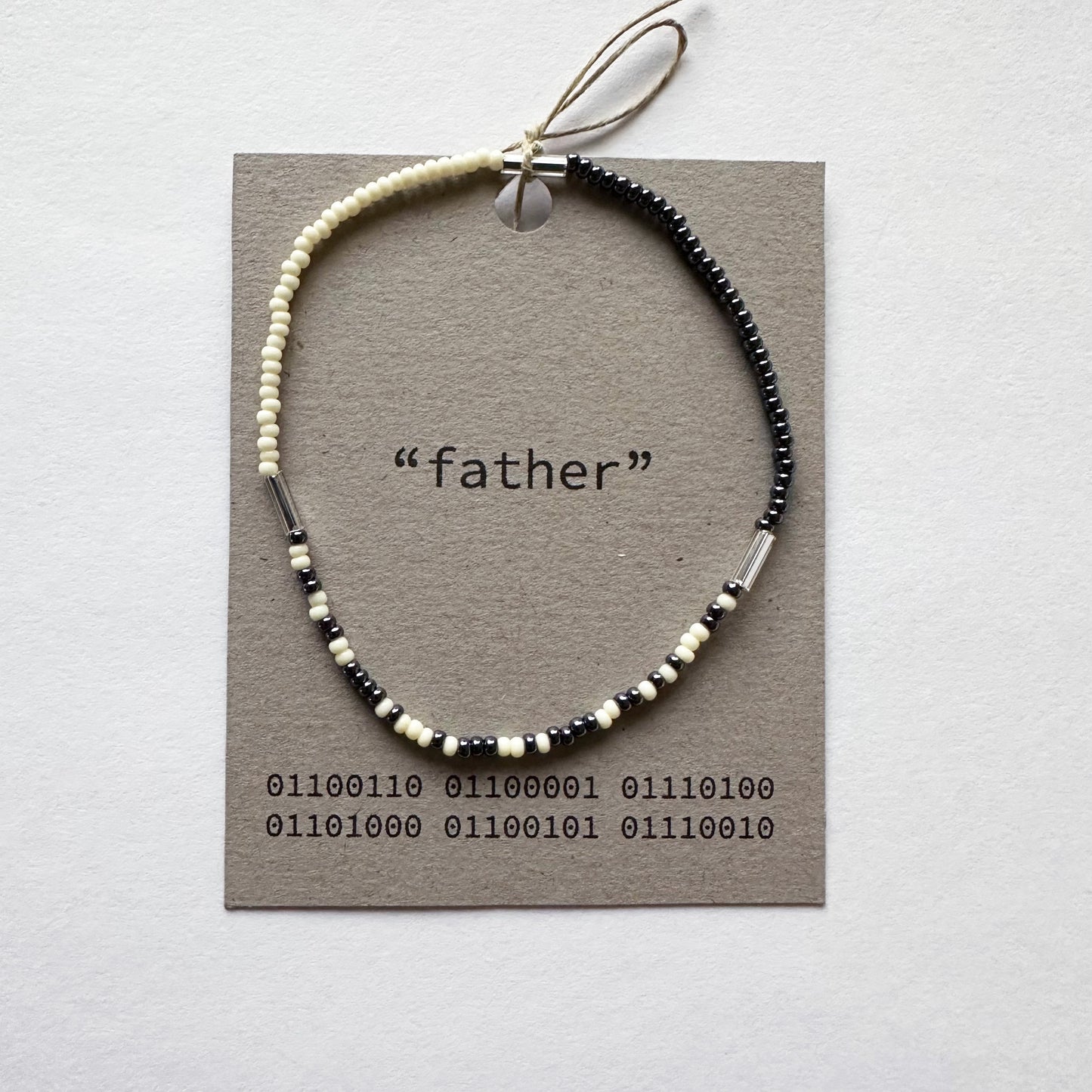 "father" Binary Code Bracelet