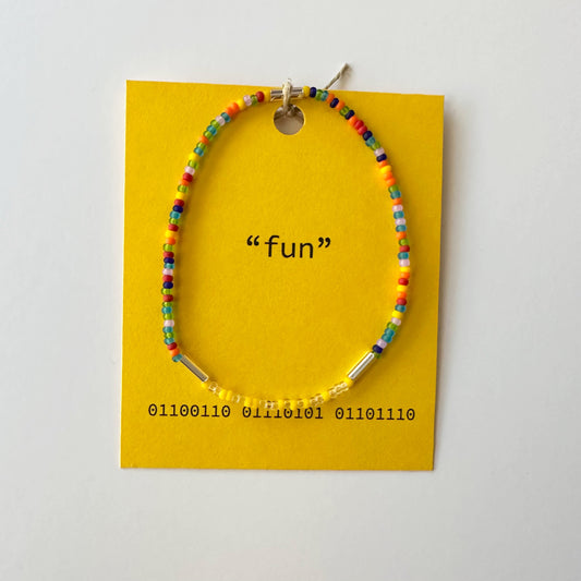 "fun" Gemini Binary Code Bracelet