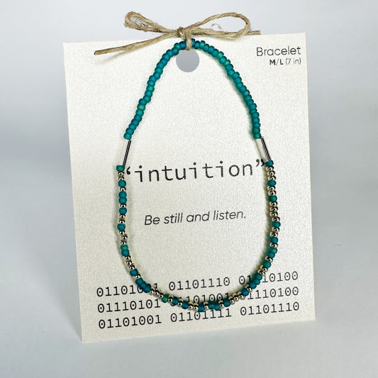 "intuition" Binary Code Bracelet