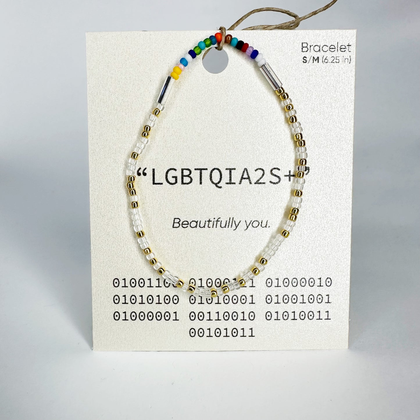 "lgbtqia2s+" Binary Code Bracelet