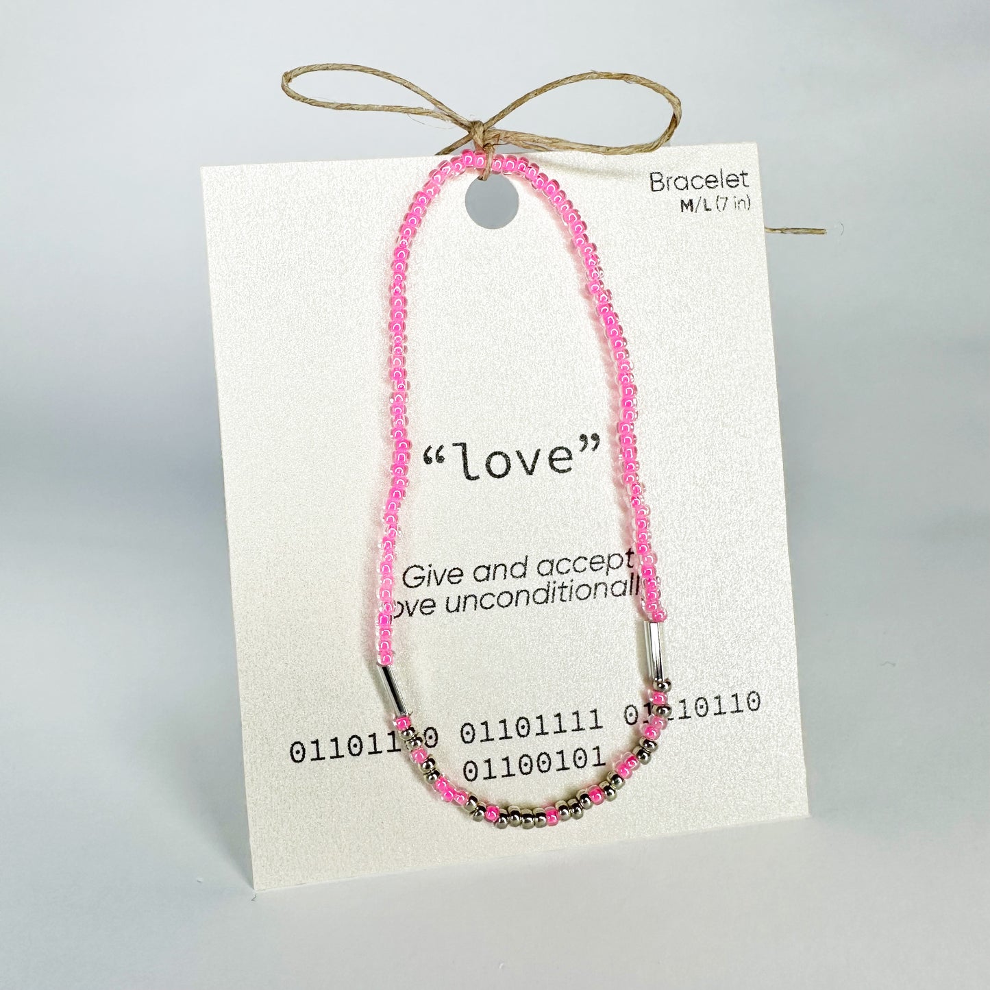 "love" Binary Code Bracelet