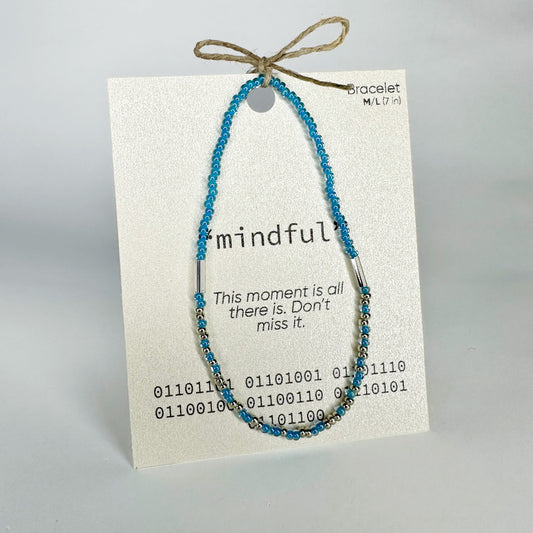 "mindful" Binary Code Bracelet
