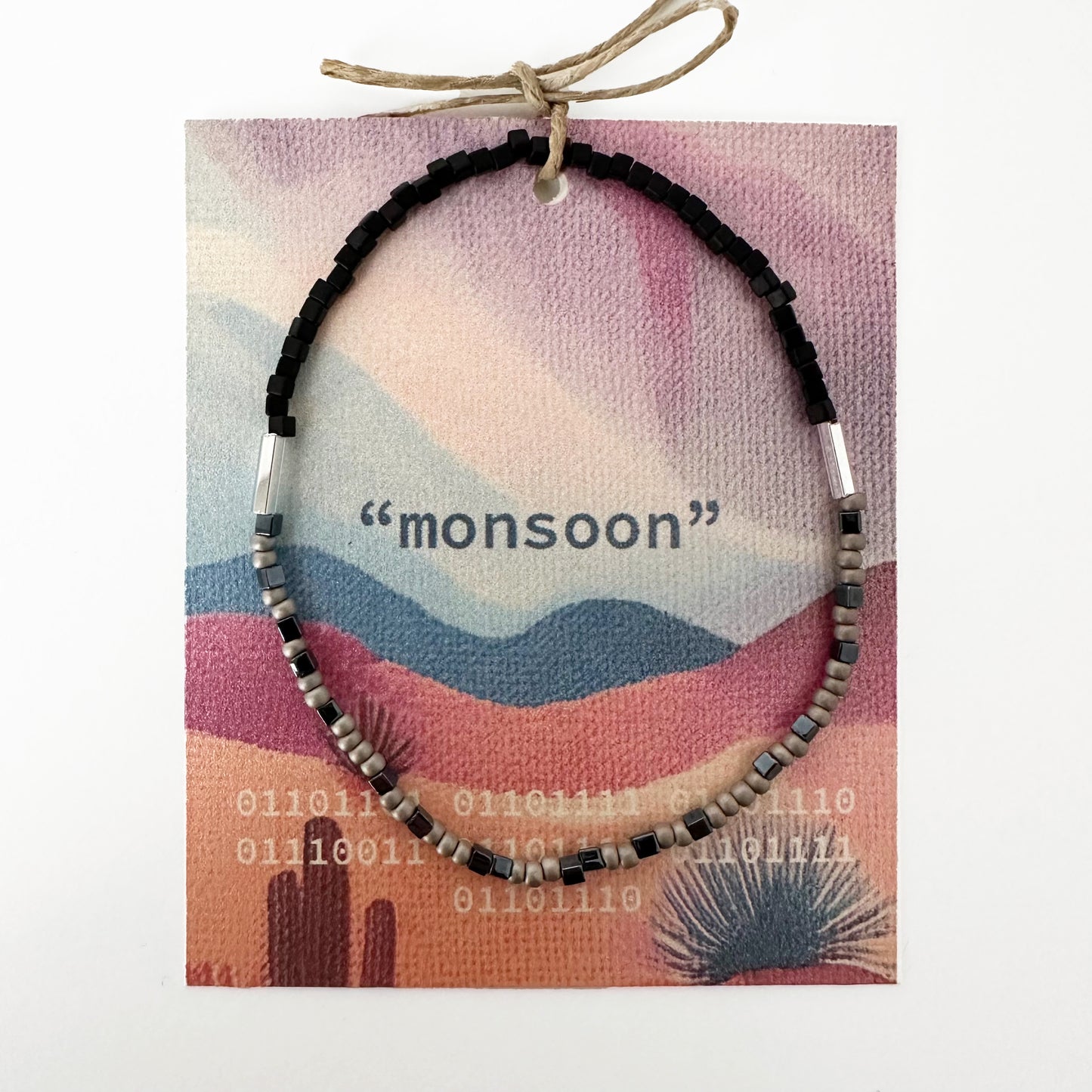 "monsoon" Binary Code Bracelet