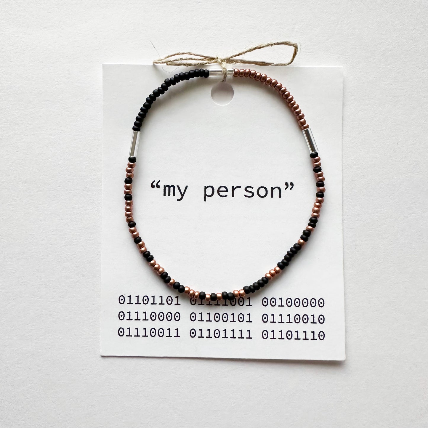 "my person" Binary Code Bracelet