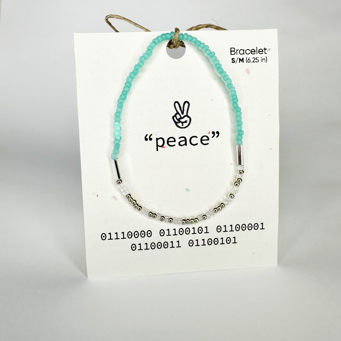 "peace" Binary Code Bracelet