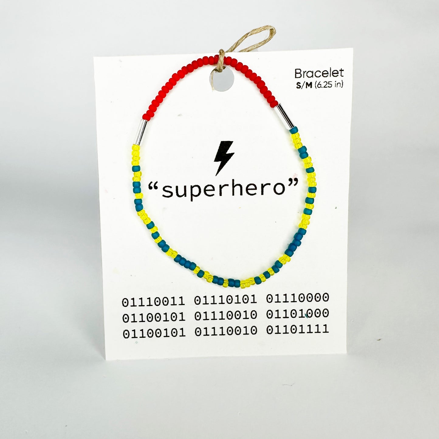 "superhero" Binary Code Bracelet